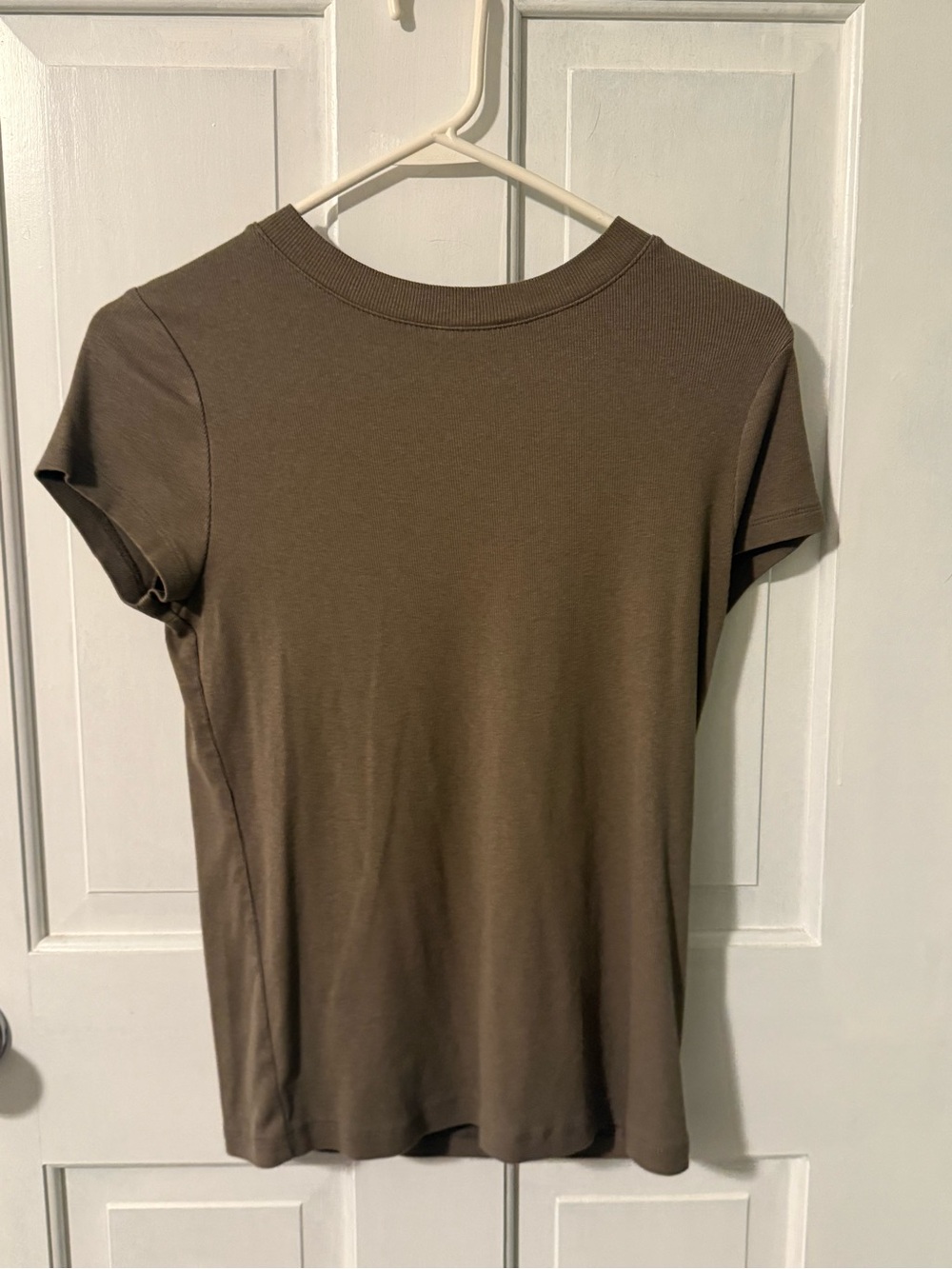 Target Women’s Short-Sleeve Crewneck Tee in Olive